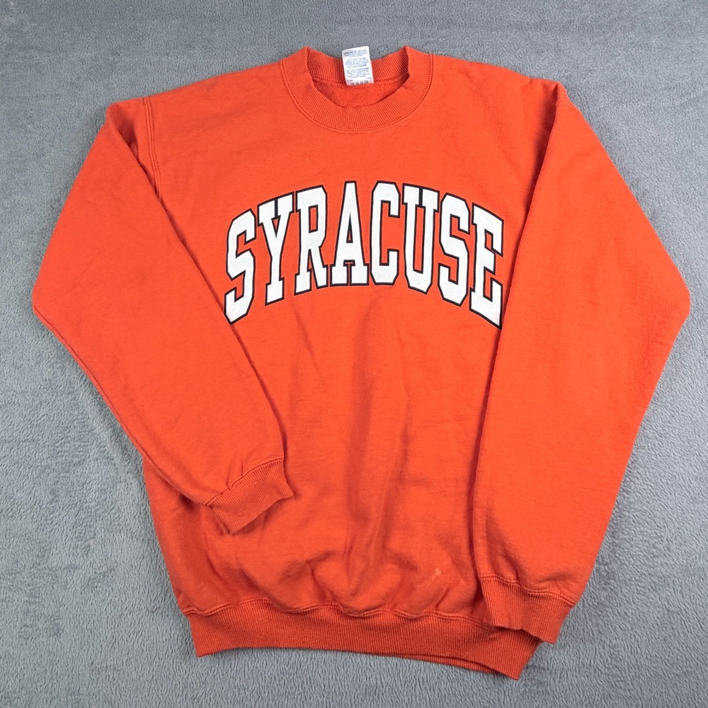 Gildan Syracuse University Orange Heavyweight Crewneck Sweatshirt Mens Medium